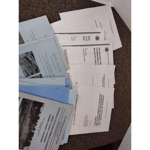 LOT OF GEOLOGY MINING WYOMING STATE WIDE SURVEY AND GEOLOGICAL REPORTS VINTAGE - Picture 8 of 8